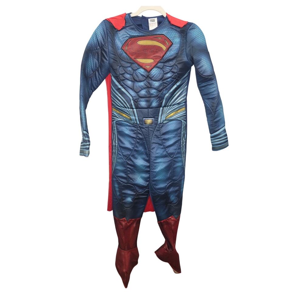 DC Justice League Superman Costume Child L Padded Muscle Chest Cape Halloween